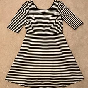 Pixley Black and White Striped Dress